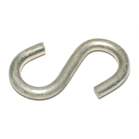 Midwest Fastener 1/4" x 9/16" x 2" Zinc Plated Steel Open S Hooks 50PK 50995